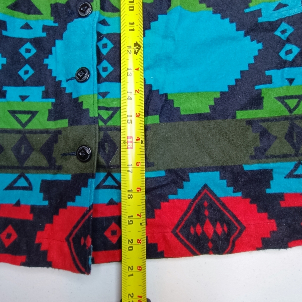 Woolrich Cotton Flanel Colorful Aztec Patterned Mini Skirt Size 8 - Picture 13 of 13